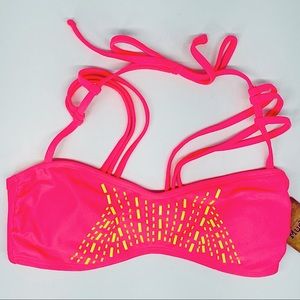 MUDD Hot Pink Top with Neon Yellow Design Size XS-NWT